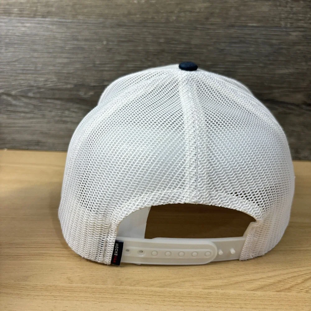 Hockeyak Hat Cap Snap Back White Blue Red‎ Adjustable